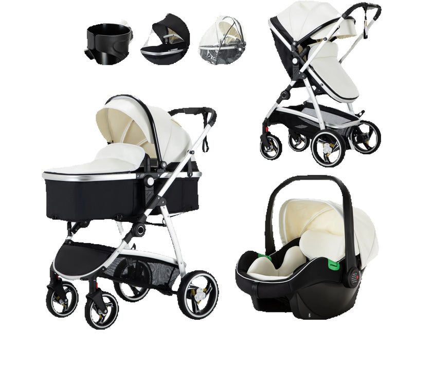 2024 Baby Stroller Portable Travel Cart High Landscape Aluminum Frame Multifunctional Stroller Four Wheel Stroller